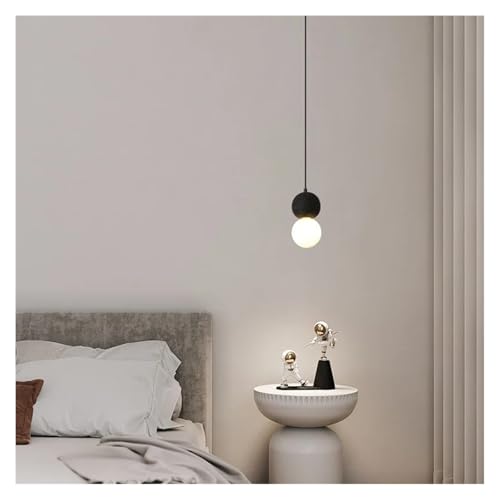 Suspension travertin noir lustre sphère LED haut de gamme salon