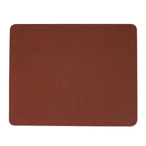 Image of Storite PU Leather Mouse Pad with Non-Slip PU Base, DEST mat Suitable for Computers, Laptop, Office & Home (255mm x 200mm x 4mm, Brown)