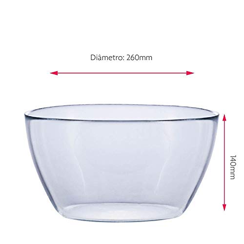Conjunto de Saladeira Bowl Tropical 3 Pcs de Vidro - Ruvolo