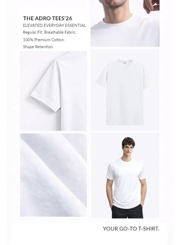 Image of ADRO Printed Tshirt for Men | Cotton Printed T-Shirt | Regular Fit Casual Mens T-Shirts | Premium Summer Tshirts