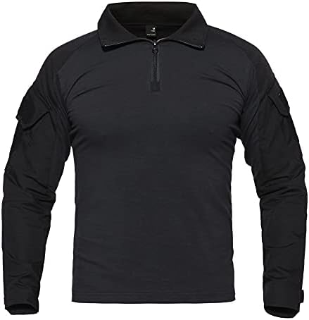 Maglia Militare Mimetic&agrave; Uomo - Tattica Per Softair, Caccia, Paintball, Con Gomitiere, Maniche Lunghe