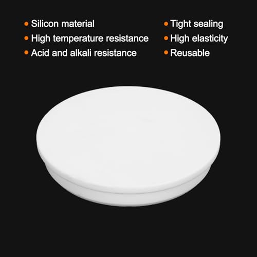 Image of MECCANIXITY High Temp Silicone Plug Mount Dia 113.6mm /4.47 Inch T Shaped Rubber Stopper Hole Plugs for Powder Coating Plating Waterproof Sealing Plugs White Pack of 1