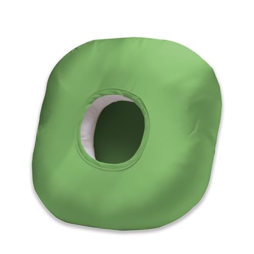 Image of Ear Piercing Pillow for Side Sleepers with Ear Hole, Donut Pillow for Ear with Silky Pillowcase for CNH and Ear Pain Inflammation Pressure Sores Piercing, Ear Guard Pillow (Light Green)