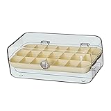 Amagogo Organisateur de vitrine de boucle d'oreille durable avec cloison amovible boîte de rangement de bijoux multifonctionnelle portable pour boutons de , dégager