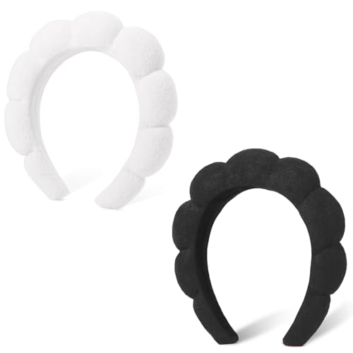 DRESHOW Spa Headband for Women Sponge Headband for Washing Face Clouds Soft Terry Cloth Makeup Skincare Headbands