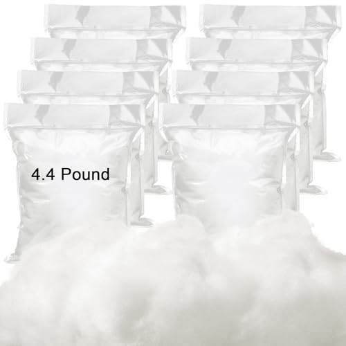 Woanger 4.4pound/ 70oz Polyester Polyfill Stuffing for Stuffed Animals Pillow Cushions Soft Cotton Poly Fiberfill Stuffing High Resilience Fiber for Couch Making Fluff Crafts Home Decors