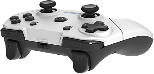 RCCBOOST Mando PC Inalámbrico, PS3 Mando 2.4g PC Game Mando Gamepad Joystick con Dual Shock Recargable para PS3 y PC Windows 10 XP 7 8 Smart TV/TV Box (Blanco)