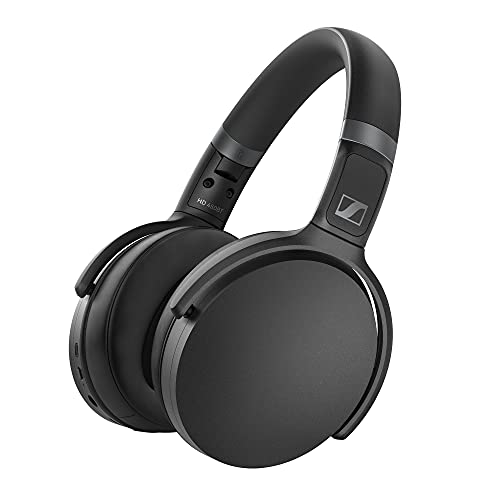 ゼンハイザー HD 450 BT ブラック ワイヤレス ヘッドフォン、アクティブ ノイズ キャンセリング機能付き、サーカムオーラル、ブラック カラー