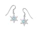 Sienna Sky Christmas Small Blue Rhinestone Snowflake Earrings 714