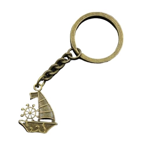 Porte-clés voiture homme idée cadeau originale pendentif bateau