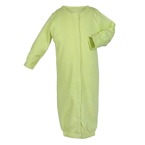 Image of Babysoy Unisex Baby Long Sleeve Gown Sleep Sack, Ultra Soft Nightgown, Newborn Reversible Mittens