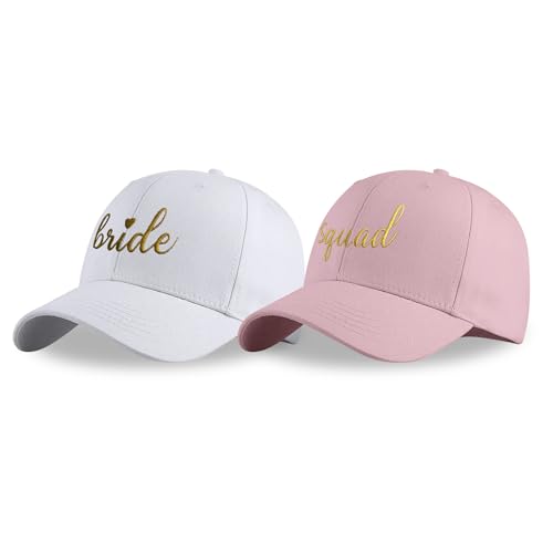 Image of LADY&HOME Bachelor /Bachelorette Party Baseball Hats Set, Embroidered Adjustable Cotton Truck Caps