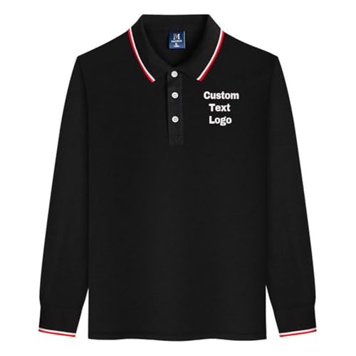 Polo De Manga Larga Personalizado, Uniforme De Trabajo Personalizado con Logotipo Bordado para Hombre y Mujer, Polo Corporativo para Oficina y Hostelería. Color4,XL