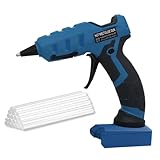 SDAZGVRK 50W Cordless Hot Glue Gun for Power Tool Batteries, Fast Heat Up with LED Indicator, Compatible with Bosch 18V Battery, Includes 20pcs 7mm Glue Sticks for Arts & Crafts & DIY (No Battery)​