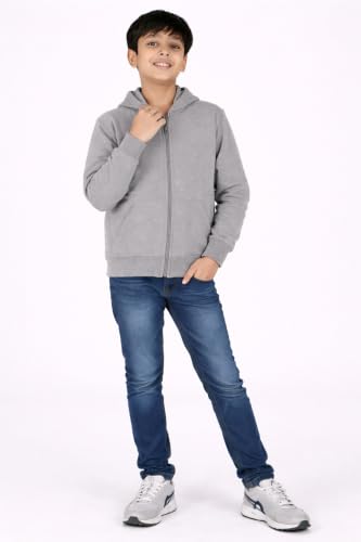 Image of ADBUCKS Unisex Fleece Cotton Zipper Sweatshirt with Hoodies for Boys and Girls
