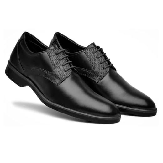 Sapato Social Masculino Oxford Casual Moderno Confortável Esporte Fino (42, Preto)
