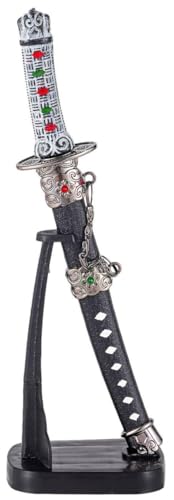 Dekoratif Mini Katana Samurai Zarf Açacağı, Japon Stili Masaüstü Süs Kılıcı, Kaideli Koleksiyonluk Ofis Aksesuarı, Metal Görünümlü Mini Kılıç, Anime & Oyun Temalı Şık Hediyelik Obje (20 cm)