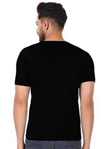 Image of prabhu bhakti Mahadev Image with Mahadev Text Printed Tshirts Shiva Mahadev Mahakal Tshirts Cotton Round Neck Half Sleeve Black T-Shirt for Men