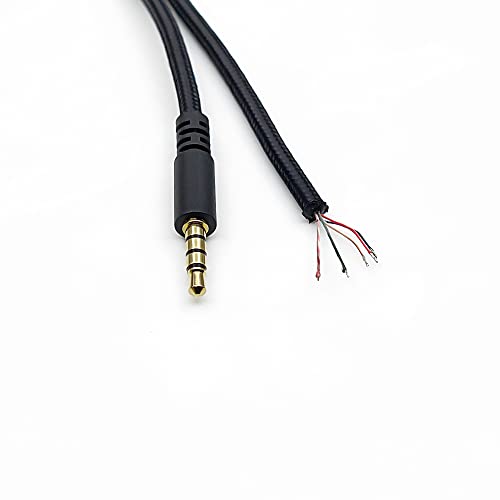 BUTIAO Cloud 2 Headsets Repair Cable, DIY Repairing 4-Pole Aux 3.5mm Cable Cord Replacement for Kingston HyperX Cloud II Core Pro Cloudx Stinger Revolver S Wired Gaming Headsets Game Headphones