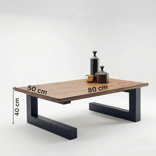 Image of FFO Coffee Table for Living Room | Engineered Wood Top (17 mm Thick) with Heavy-Duty Metal Frame | Modern Center Table for Home, Office & Lounge | Minimalist Tea Table