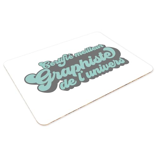 Graphisme design sets de table souples napperons blanc grand format en liège haut de gamme
