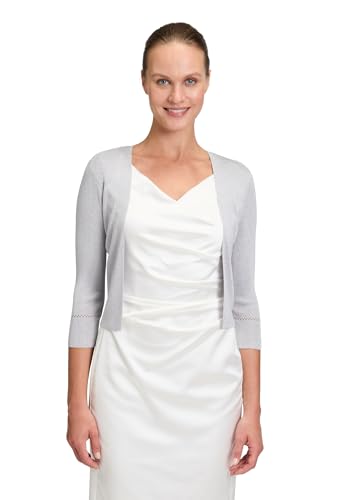 Vera Mont Damen Strickbolero ohne Verschluss Grau/Silber,M