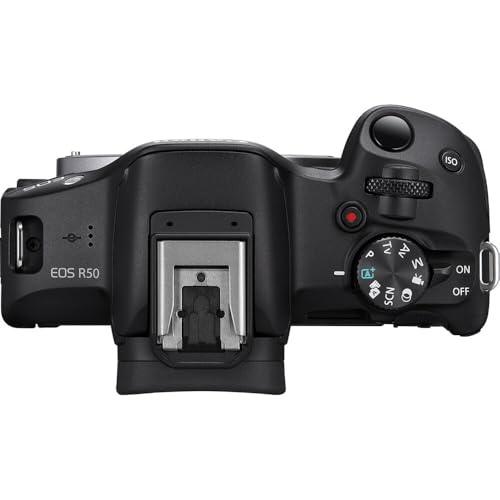 Image of Canon EOS R50 Mirrorless Vlogging Camera (Black) w /RF-S18-45mm F4.5-6.3 is STM Lens (Renewed)