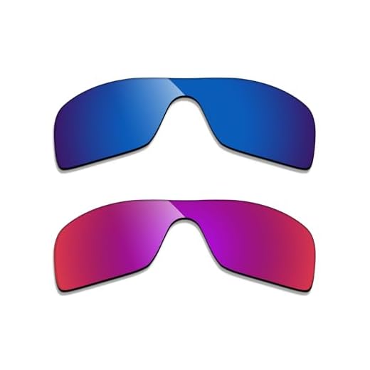 Alphax 2 pares de lentes polarizadas de substituição para óculos de sol Oakley Stunt Wing OO9519 - Deep Water + Midnight Sun