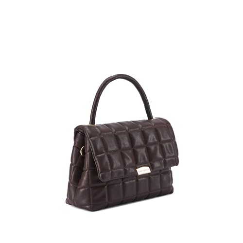 Image of Lino Perros Women Coloured Quilted Satchel Bag