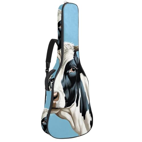 Sac pour guitare acoustique étanche 42.9" à motif vache multicolore