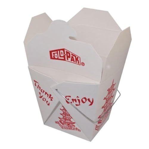 Pack of 15 Chinese Take Out Boxes PAGODA 8 oz / Half Pint Party Favor and Food Pail