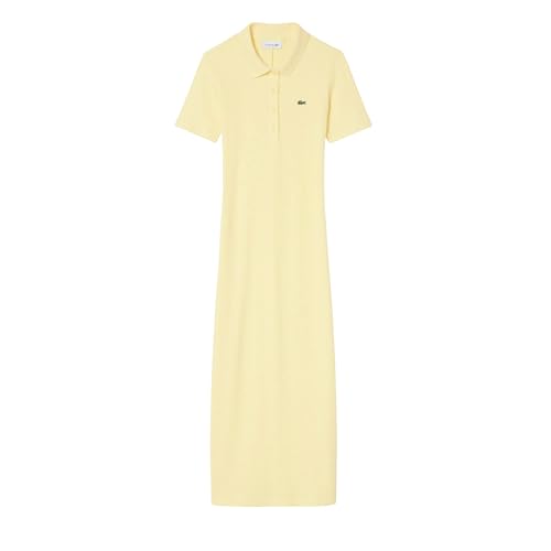 Image of Lacoste Women's Long Ribbed Cotton Polo Dress