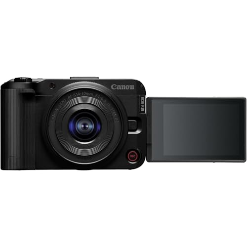 Image of Canon EOS R50 V Mirrorless Camera for Content Creators with 14-30mm F4-6.3 is STM PZ Lens Kit 6895C012 Bundle with Deco Gear Photography Bag + Microphone + Monopod + Tripod Grip & Accessories