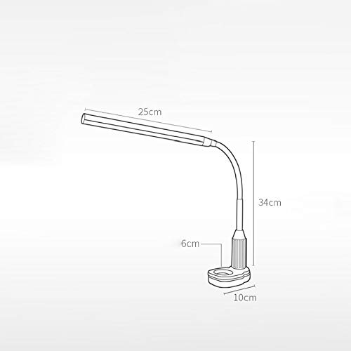ZLKJHSHOP Small Black Table Lamp Clip Mini Book Clip Touch Stepless Dimming