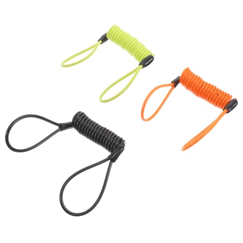 Abaodam 3pcs Reminder Cable: Disc Lock Cable Heavy Duty Multipurpose Brake Disc Lock Reminder Coil for Bikes Scooters Motorcycles