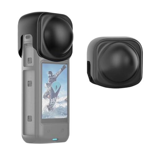 Image of Action Pro Silicone Lens Cover, Anti-Scratch Silicone Lens Cap Compatible with Insta360 X4 (Black)