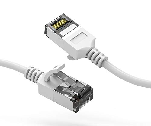 Nippon Labs 60CAT8-02-30WT Cat8 Ethernet Cable 2 feet Cat.8 U/FTP Slim Ethernet Network Cable White 30AWG – Latest 40Gbps 2000Mhz RJ45 Patch Cord