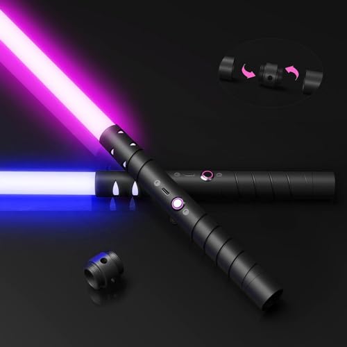 jvmusaber Lightsaber, Metal Hilt Force Fx Dueling Double Light Saber,