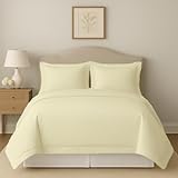 Picture of eBeddy Linens Premium Duvet Cover Set 800-TC King/Cal-King Size 104x90 Inch Pure Egyptian Cotton Soft 3 Pieces (1 Duvet Cover & 2 Pillow Shams) Zipper Closure & Corner Ties, Ivory