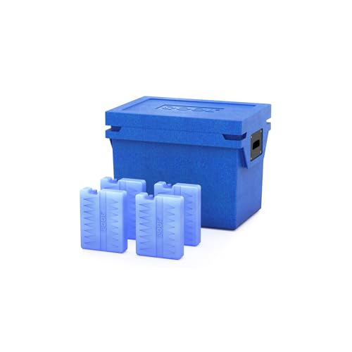 QOOL Nevera M | 27 l | fabricada en Alemania | azul | Nevera de alta tecnología sin electricidad | Hasta 10 días autosuficiente | Refrigeración o congelación | 10 años de garantía (Box M | Fresh)