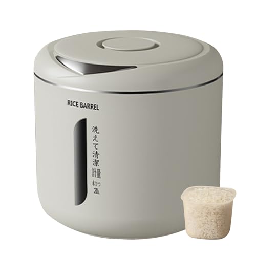 Xinhuju Caja De Almacenamiento De Granos - Contenedor Hermético De Arroz Con Barril Resistente A La Humedad | Organizador De Cocina Para Harina Cereales Avena Pasta Semillas Comida Animales