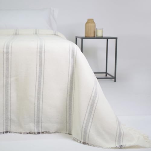 10XDIEZ Foulard Multiusos Amalfi Crudo y Gris (GID://shopify/Metaobject/1703926366542-180x260cm)