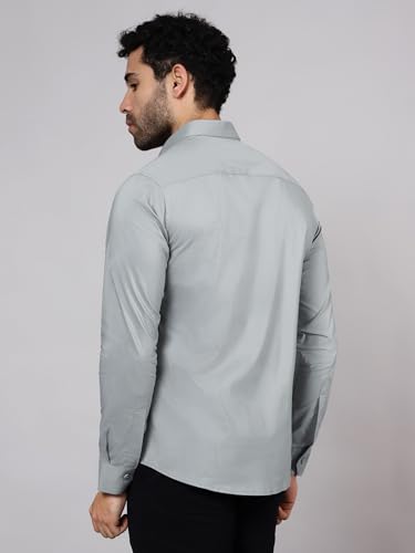 Image of Beyoung Cotton Plain Regular Fit Shirt for Men | Full Sleeve | Formal Shirt | Classic Collar Cotton