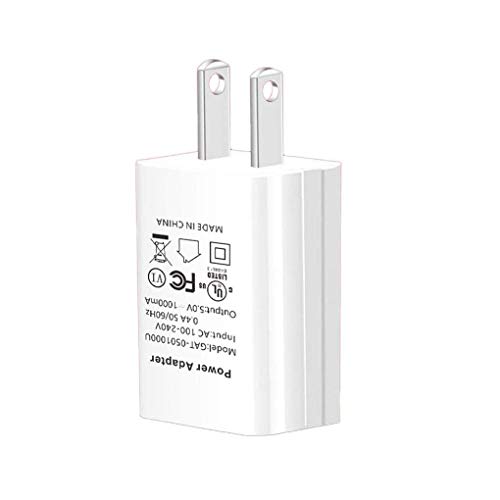 EZ-FIT UL Certified 5V Power Supply USB Wall Charger 5v 1A Universal Portable Travel Power Adapter Plug for...