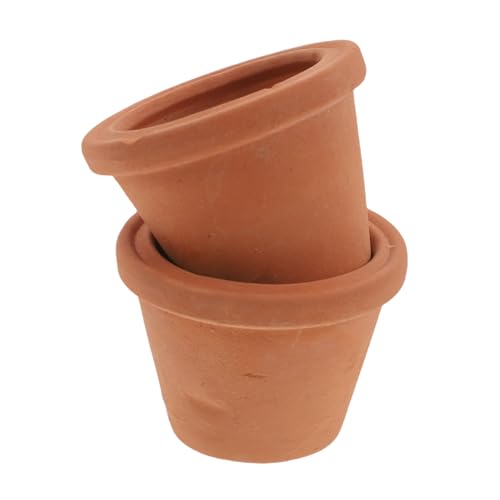 Milisten 2 Piezas Mini Lavabo De Terracota Minidecoración Vasijas De Barro Suculentas Maceta Macetas De Barro Pequeñas Ollas De Barro para Manualidades Mini Manualidades Rojo Cerámica