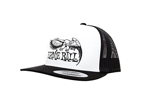 Ernie Ball Eagle Logo Trucker Cap, Solid Black (P04158)