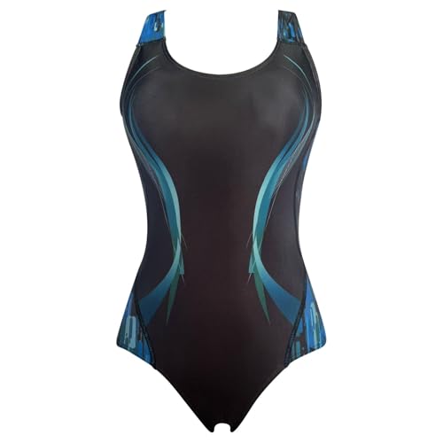 Maillot de bain racing sport bleu taille L pour femmes - 4
