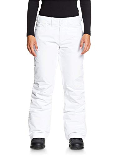 Roxy Backyard-Pantalon de Snow/Ski pour Femme, Bright White, FR : M (Taille Fabricant : M)