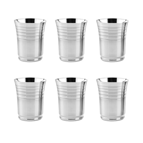 Image of EMBASSY Stainless Steel Y-Big Glass, Pack of 6, 300 ml