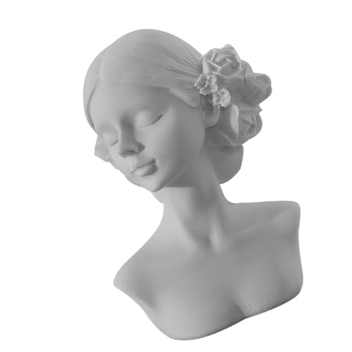 GRIRIW Ballet Girl Figurine Resin Home Decor Adorable Statue Closed Eyes for Desktop and Shelf